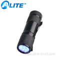 9LED 395nm UV Taschenlampe Schwarzes Licht